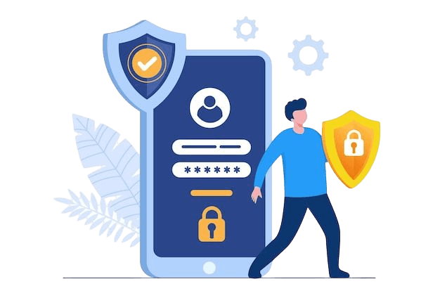 lock with computer illustratin